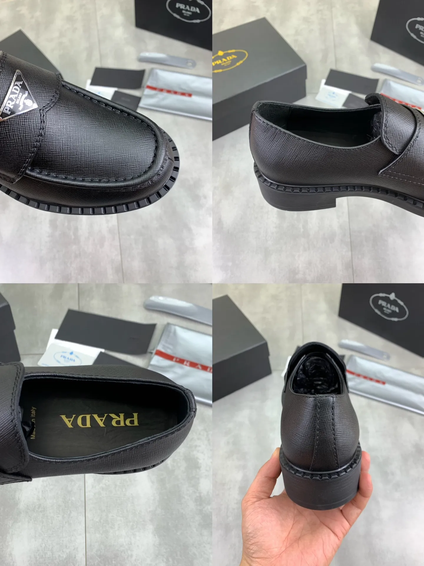 Factory price P800 💰Original quality, top version🔱 ＰＲＡＤＡPrada. Men's business casual leather shoes, top quality cow leather. 1:1 shipment ⬆️Luxurious and noble, all made of imported original first-layer fine suede cowhide, just to create a more comfortable wearing experience. Upper: original comfortable open-edge bead-rubbed calfskin ➕Top imported water-dyed full cow lining, original high-end lightweight and comfortable TPU combination bottom ✔️Code number: 39-44 (38 45 Can be customized)